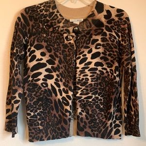 Evie Animal Print Light Cardigan Size S